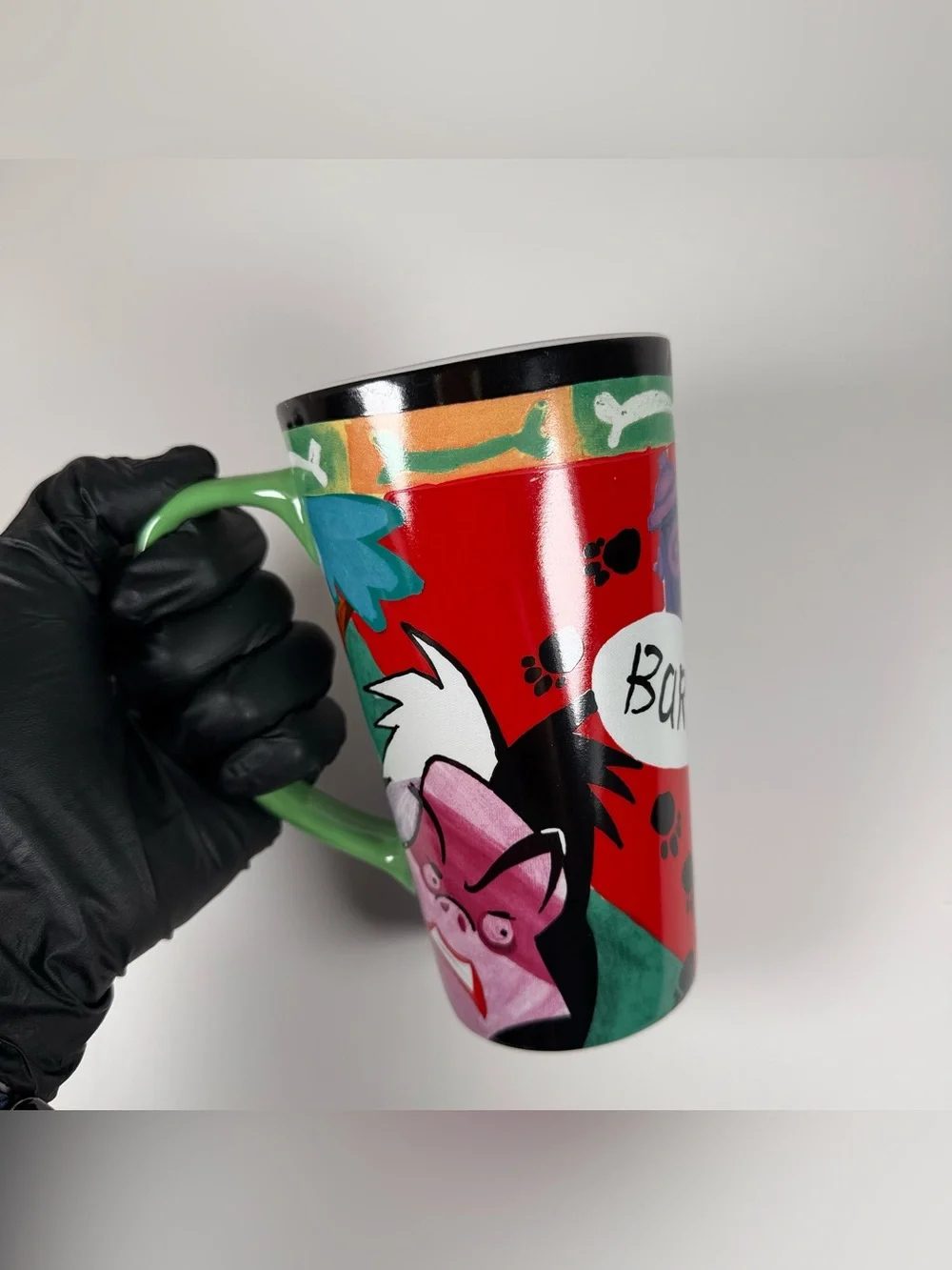 Disney Store 101 Dalmatians Cruella De Vil Tall Ceramic Coffee Mug Latte Cup
